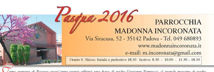 bollettino pasquale 2016