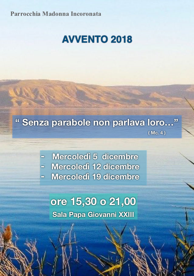 incontri mercoledi avvento 2018